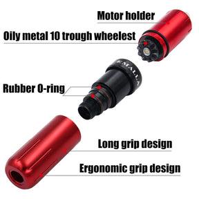 Descriptions of disassembly diagram of EMALLA Tattoo Pen Rotary Machine Red