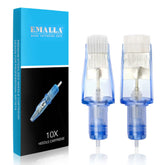 Package and single of EMALLA ELIOT Tattoo Cartridge Needles Super Magnum (10pcs per box) from front view