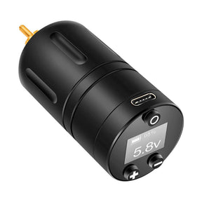 EMALLA Wireless Tattoo Battery Power Supply RCA Connect (1800mAh) from left side view